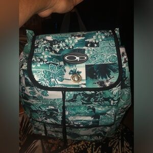 Vintage Ocean Pacific OP Hawaiian Print Backpack Bag